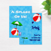 Custom Pool Party Event Drink Meal Ticket (Schreibtisch)