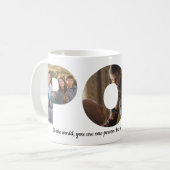 Custom POP 3 Foto Collage Quote Vatertag Kaffeetasse (Vorderseite Links)