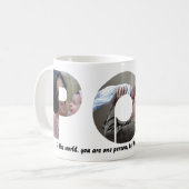 Custom POP 3 Foto Collage Quote Vatertag Kaffeetasse (Vorderseite Links)