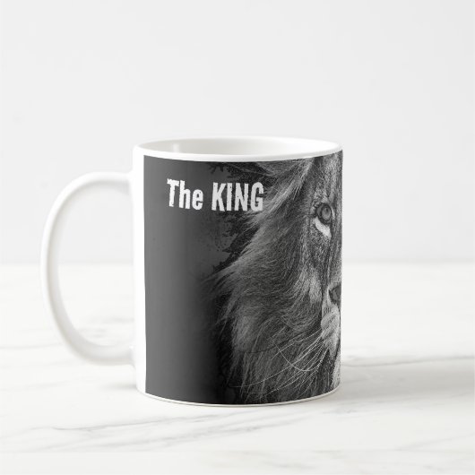 Custom Pop Art Design Animals Löwe Gesicht König Kaffeetasse (Links)
