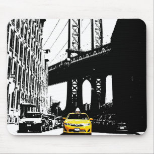 Custom Pop Art Nyc New York City Gelbes Taxi Mousepad