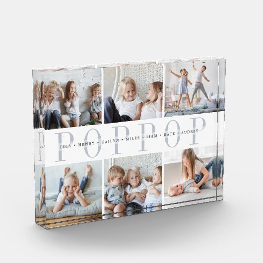 Custom Poppop Grandchildren Fotoblock (Links)