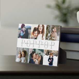 Custom Poppop Großkinder Foto Collage Fotoplatte