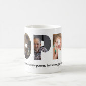 Custom POPPY 5 Foto Collage Quote Vatertag Kaffeetasse (Mittel)