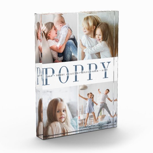 Custom Poppy Grandchildren Fotoblock (Links)