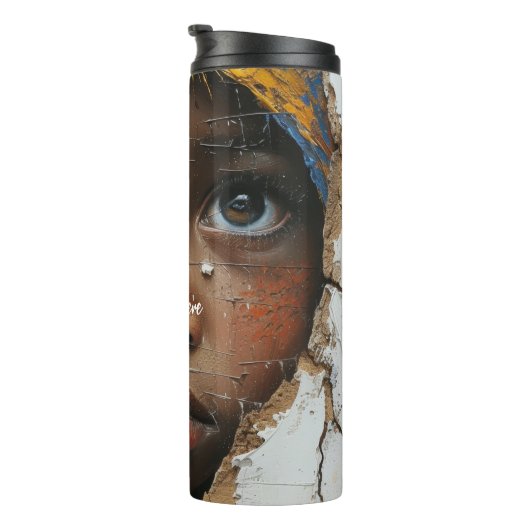 Custom: Portrait Art Tumbler Thermosbecher (Nach rechts gedreht)
