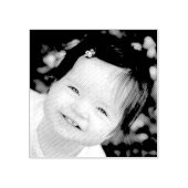 Custom Portrait Face photo Self-Inking Rubber Gummistempel (Prägung)