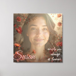 Custom Portrait for Her – Personalized Photo Gift Leinwanddruck