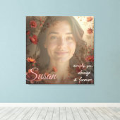 Custom Portrait for Her – Personalized Photo Gift Leinwanddruck (Insitu (Holzboden))
