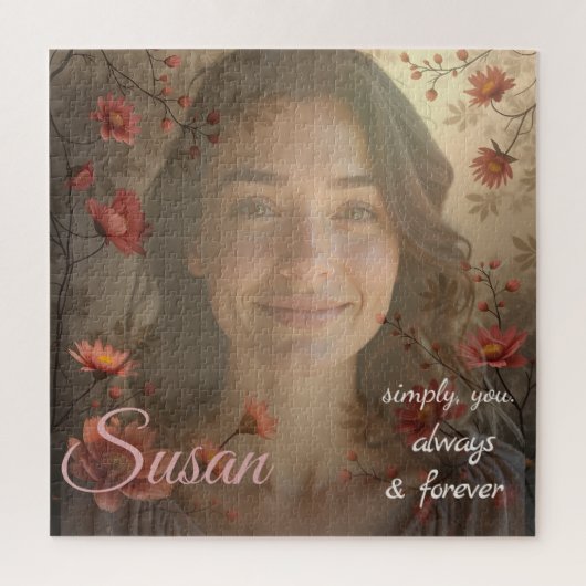 Custom Portrait for Her – Personalized Photo Gift Puzzle (Vertikal)