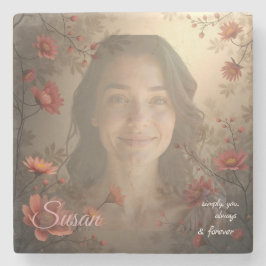 Custom Portrait for Her – Personalized Photo Gift Steinuntersetzer