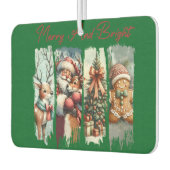 Custom Portrait Rectangle Air Freshener, Pine Autolufterfrischer (Links)