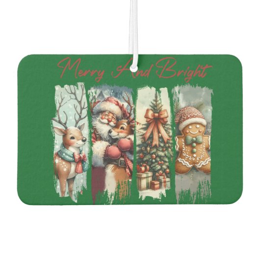 Custom Portrait Rectangle Air Freshener, Pine Autolufterfrischer (Vorderseite)