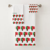 Custom PORTUGAL FLAG Badhandtuch Set (Insitu)