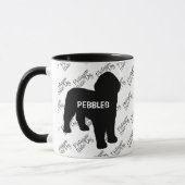 CUSTOM Portugiesischer Wasserhund Silhouette Tasse (Links)