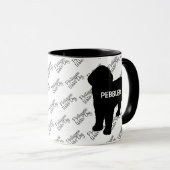 CUSTOM Portugiesischer Wasserhund Silhouette Tasse (VorderseiteRechts)