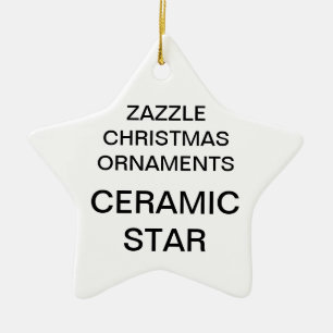 Custom Porzellan Star Weihnachtsbaum Ornament