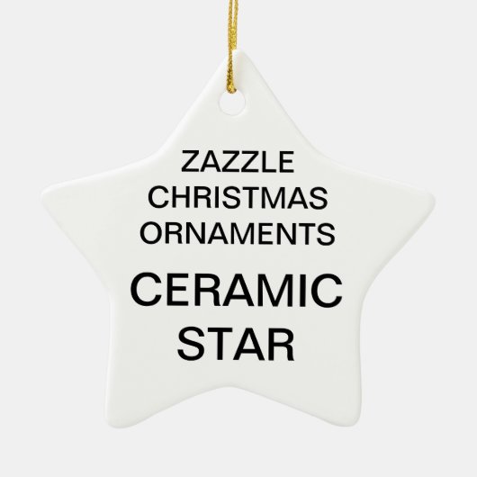Custom Porzellan Star Weihnachtsbaum Ornament (Vorne)