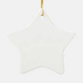 Custom Porzellan Star Weihnachtsbaum Ornament (Hinten)