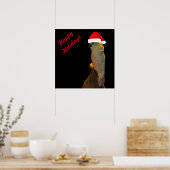 Custom Posing santa Urlaub Cockatovogel Poster (Küche)