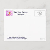 Custom Post Cards Pink Dahlia Blume Floral Postkarte (Rückseite)