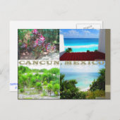 CUSTOM POSTCARDS - CANCUN COLLAGE 11 POSTKARTE (Vorne/Hinten)