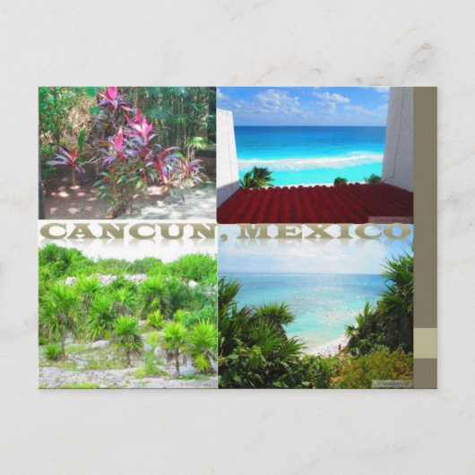 CUSTOM POSTCARDS - CANCUN COLLAGE 11 POSTKARTE (Vorderseite)