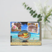 CUSTOM POSTCARDS - CANCUN COLLAY 6 POSTKARTE (Stehend Vorderseite)