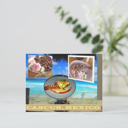 CUSTOM POSTCARDS - CANCUN COLLAY 6 POSTKARTE (Stehend Vorderseite)