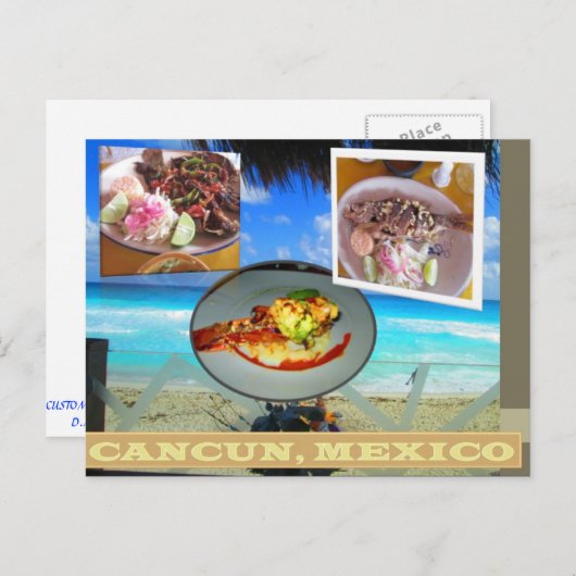 CUSTOM POSTCARDS - CANCUN COLLAY 6 POSTKARTE (Vorne/Hinten)