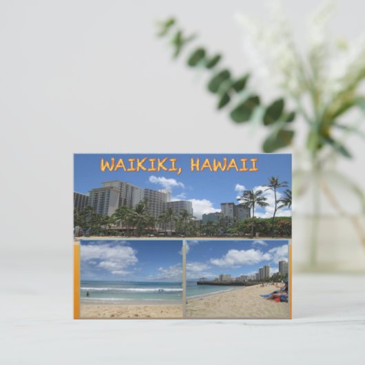 CUSTOM POSTCARDS - HAWAII COLLAGE# 1 POSTKARTE (Stehend Vorderseite)