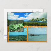 CUSTOM POSTCARDS- HAWAII COLLAGE# 20 POSTKARTE (Vorne/Hinten)