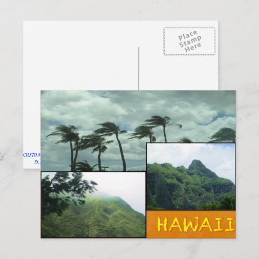 CUSTOM POSTCARDS- HAWAII COLLAGE# 24 POSTKARTE (Vorne/Hinten)