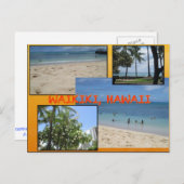 CUSTOM POSTCARDS - HAWAII COLLAGE# 2 POSTKARTE (Vorne/Hinten)