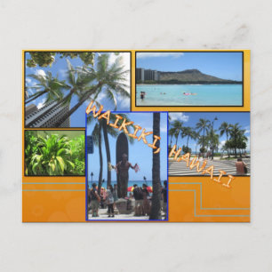 CUSTOM POSTCARDS- HAWAII COLLAGE# 5 POSTKARTE