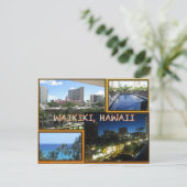 CUSTOM POSTCARDS- HAWAII COLLAGE# 6 POSTKARTE (Stehend Vorderseite)