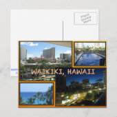 CUSTOM POSTCARDS- HAWAII COLLAGE# 6 POSTKARTE (Vorne/Hinten)