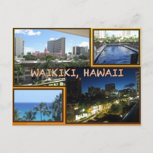 CUSTOM POSTCARDS- HAWAII COLLAGE# 6 POSTKARTE (Vorderseite)