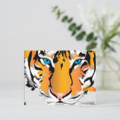 CUSTOM POSTCARDS - TIGER ORANGE POSTKARTE (Stehend Vorderseite)