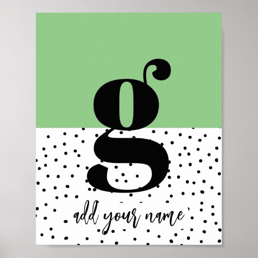 CUSTOM - Poster - Kleinschreibung g (Vorne)