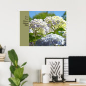 Custom Posters Blue Hydrangea Blume Kunstdrucke Poster (Heimbüro)