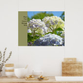 Custom Posters Blue Hydrangea Blume Kunstdrucke Poster (Küche)