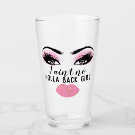 Custom Power Girl Pink Kiss Eyelashes Makeup Glas