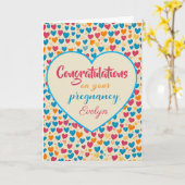 Custom Pregnancy Congratulations Card, geklappt Karte (Gelbe Blume)