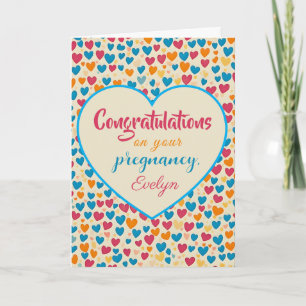Custom Pregnancy Congratulations Card, geklappt Karte