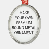 Custom Premium 2" Round Christmas Tree Ornament Aus Metall (Links)