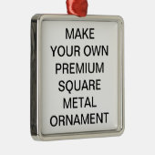 Custom Premium 2" Square Christmas Tree Ornament (Rechts)