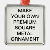 Custom Premium 2" Square Christmas Tree Ornament (Vorne)