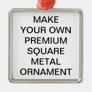 Custom Premium 2" Square Christmas Tree Ornament Aus Metall