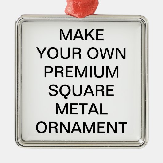 Custom Premium 2" Square Christmas Tree Ornament Aus Metall (Vorne)